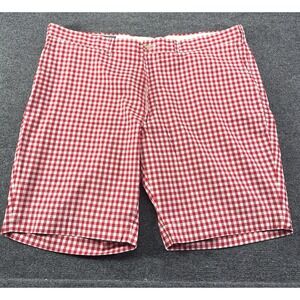 Polo Ralph Lauren Ted Gingham Shorts Flat Front 10" Inseam 42 Tall NWT